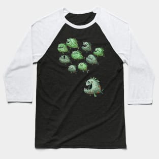 Swarm Of Piranhas Baseball T-Shirt